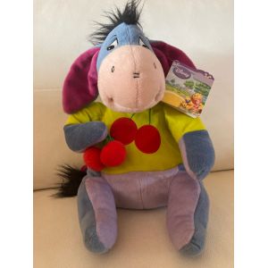 Peluche doudou Bourriquet cerises Winnie the pooh Original Disney 30 cm - Neuf