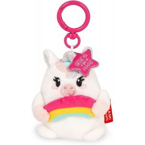 KAL-- Porte-Clés Super Soft! Thème Unicorn, Porte-Clés En Peluche, Pendentif Avec Message Gravé Et Mousqueton En Zinc, 7X11 Cm - Neuf