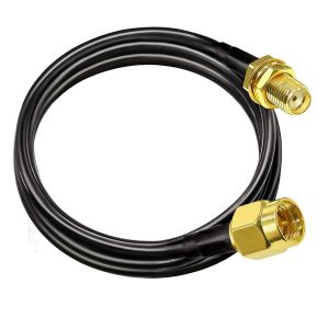 Câble d'extension SMA RG58 6.6ft (2M) SMA mâle à SMA femelle Câble coaxial 3G 4G LTE Antenne WiFi LAN sans fil Câble d'assemblage coaxial RF à faible perte Radio CB - Neuf