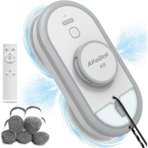 NouvelHorizonstore-X8 Robot Laveur de vitres, Robot Nettoyeur de vitres avec Fonction de pulv&eacute;risation Automatique des Deux c&ocirc;t&eacute;s, 50ml - Neuf