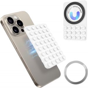 MDY-Ventouses en Silicone Support Téléphone pour Tous Les Modèles, Support de Téléphone Antidérapant pour Selfies et Vidéos, Mains Libres Support à Ventouse Téléphone Portable Autocollante (Blanc) - Neuf