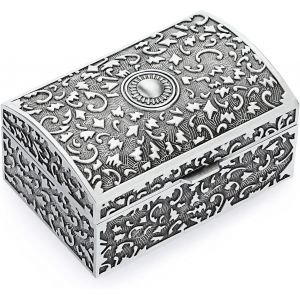 Les Petits Vintage Bijoux En Métal De La Boîte De Bijou Boîte De Rangement De Coffre Au Trésor Cas Collier Bague Boucle D'oreille Organisateur De Boîte De Cadeau D'anniversaire De Mariage - Neuf