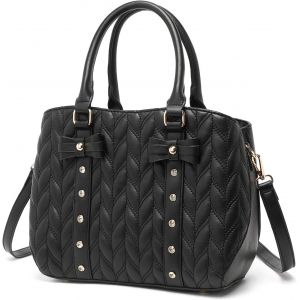 SJZG-Sacs &Agrave; Main Pour Femmes, Sacs &Agrave; Poign&eacute;e Sup&eacute;rieure Matelass&eacute;s De Cr&eacute;ateur Pour Dames Avec Noeud, Grand Sac &Agrave; Bandouli&egrave;re En Cuir Pu Pour Le Travail, L'&Eacute;cole, Les Voyages - Neuf