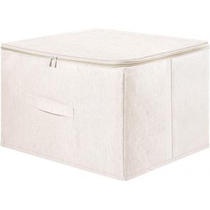 Mevronisshop-Bo&icirc;te De Rangement En Tissu De 41 L Avec Couvercle, Bo&icirc;te De Rangement &Agrave; Fermeture &Eacute;clair, Bo&icirc;te De Garde-Robe 45 &times; 35 &times; 26 Cm - Neuf