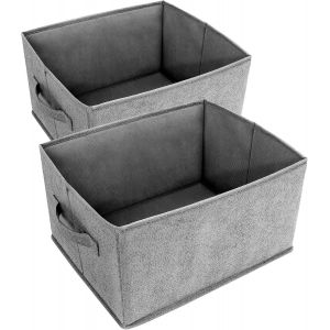 Boite Rangement Vetement,2 pi&egrave;ces Boite Rangement Tissu Extra Large Pliables,Rangement Dressing Organisateur pour Ranger Sous-v&egrave;tements,Soutien-Gorges,Cravates,Chaussettes - Neuf