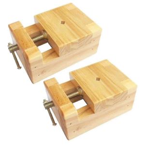 2pcs sceau chinois pierre lit pince en bois sceau gravure pince de sculpture pince réglable pour pierre carv - Neuf