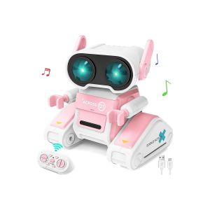 Robot t&eacute;l&eacute;command&eacute; avec yeux LED, bras flexibles, musique, danse, t&eacute;l&eacute;commande, &eacute;ducatif pour les enfants de 4 ans et plus - Neuf
