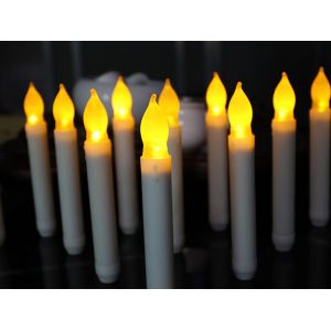 Lot De 24 Bougies Coniques Led Sans Flamme Pour La D&eacute;coration Int&eacute;rieure Et Les &Eacute;v&eacute;nements - Neuf