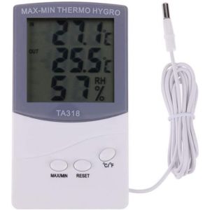 SUBZONAL-PNAWLLCF-65 Hygrom&egrave;tre De Thermom&egrave;tre Ext&eacute;rieur D'ext&eacute;rieur D'int&eacute;rieur LCD Num&eacute;rique Max-Min Thermo Hygro Hygro Humidit&eacute; Out Capteur De Sonde De Compteur - Neuf