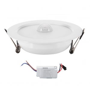 HJLIAN Plafonnier rond a capteur infrarouge 7 W 14 LED a induction (lumiere blanche chaude) - Neuf