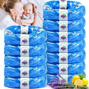 CHECARZHN--NO1-Lot De 12 Recharges Poubelle À Couche 4,5M Compatibles Tommee Tippee Twist & Click, Sangenic Tec, Simplee ¿ Anti-Odeur, Sans Bpa, Sac Poubelle Couche Écologique - Neuf