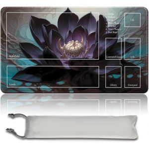 SANSH-Black Lotus - Jeu de société MTG Pad + Sac imperméable Gratuit, TCG Solitaire Jeu de Table Pad Taille 60x35cm Tapis de Souris Compatible avec MTG TCG - Neuf