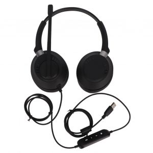 Casque telephonique X6D USB 2, reduction du bruit, reglage du volume, casque binaural professionnel pour centre d'appels - Neuf