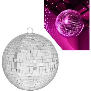 Boule À Facettes À Suspendre 20cm Boule Miroir À Suspendre Boule À Facettes Disco Boule À Facette Miroir Boule À Facette Décoration, Argent - Neuf