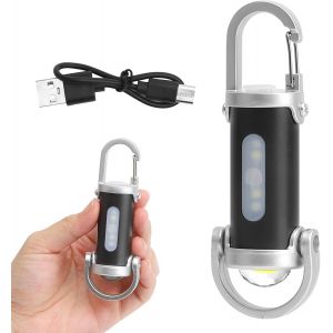 Mini Lampe De Poche Porte-Cl&eacute;s Super Lumineuse &Eacute;tanche Lampe Poche Led Lampe Torche Rechargeable Usb Avec Batterie Flashlight- Pour L'ext&eacute;rieur, Le Camping - Neuf
