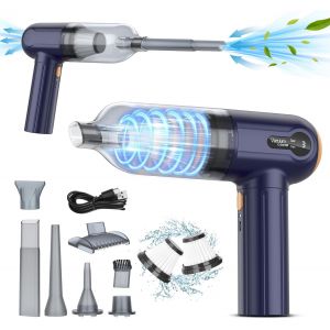 Aspirateur Voiture, Aspirateur De Voiture Puissant 15000 Pa, Aspirateur De Table 4 En 1, Affichage Led, Mini-Aspirateur Rechargeable Par Usb, La Maison Et Le Nettoyage Des Poils D'Animaux - Neuf