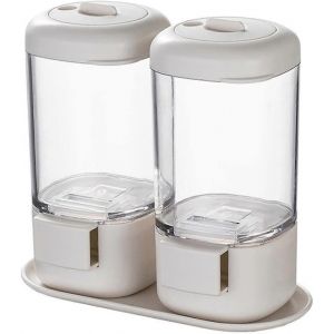 Salière avec couvercle,distributeur d'assaisonnement,rangement des épices,bouteille d'assaisonnement plas réglables - Neuf