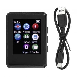 Lecteur MP3 Bluetooth 5.0 1,77 pouce Écran tactile complet HiFi Son stéréo Radio FM Enregistrement Lecteur de musique MP4 sans mémoire - Neuf