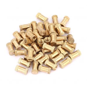 Ecrou molete en cuivre a extremite fermee de 4 mm, accessoire de fixation, ensemble d'ecrous moletes integres (M4 x 10) - Neuf