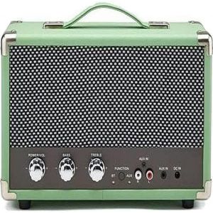 Enceinte Westwood Retro 25 Watt Avec Caisson De Basses, Entrée Rca, Bluetooth Avec Grille Rétro Et Poignée De Transport - Bleu - Neuf