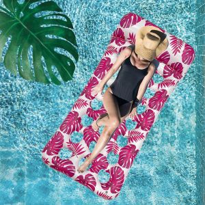 Pink Bouée Piscine, 4 En 1 Flottant De Inclinable Flotteur Hamac, Hamac De Piscine, Matelas Gonflable Piscine, Bouée Transat Piscine Pliable Portable Pour Les Vacances À La Plage - Neuf