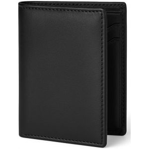 Porte Feuille Pour Homme Cuir - Portefeuilles Et Porte-Cartes Homme - Porte Carte Rfid Protection Carte Bancaire - Genuine Leather Slim Wallet For Men - Mini Portefeuille Cuir Rfid (Noir) - Neuf