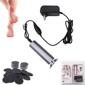 Lime &Eacute;lectrique Pour Les Pieds, &Eacute;limine Les Callosit&eacute;s Et Les Peaux Mortes, Outil De P&eacute;dicure, Brosse Pour Les Pieds, Grise - Neuf