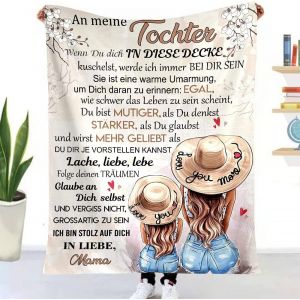 Kyaoayo-Couverture Douillette Pour Ma Fille, Avec Inscription En Allemand « An Ma Fille » - Cadeau De Noël, De Rem De Diplôme - 1 Pièce - Neuf