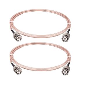 Câble RG316 BNC 2M Mâle à Mâle Coaxial 50 Ohm pour Signaux Vidéo CCTV DVR Antenne Scanner Radioamateurs Portables - Neuf