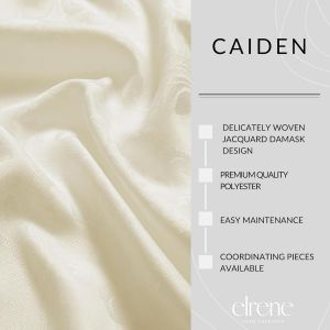 Tianyi-Home Fashions Nappe Damassée, Polyester, Ivoire, X 132 Cm Carré - Neuf