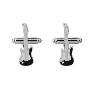 Boutons De Manchette Pour Homme - Lot De 2 Paires De Boutons De Manchette Motif Violon, Assortis &iquest;&iquest; Une Chemise Et Un Costume, Couleur Argent Classique - Neuf