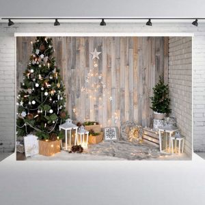 125*80 cm de No&euml;l Rustique Bois Int&eacute;rieur en Toile De Fond pour La Photographie Arbre De No&euml;l Vintage en Bois de No&euml;l en toile de Fond Hiver Enfants B&eacute;b&eacute; Nouveau-N&eacute; d'un Studio Photo Booth - Neuf