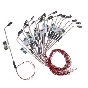 Lampadaires miniatures &agrave; LED pour chemin de fer miniature, &eacute;chelle HO 1:100, - Neuf