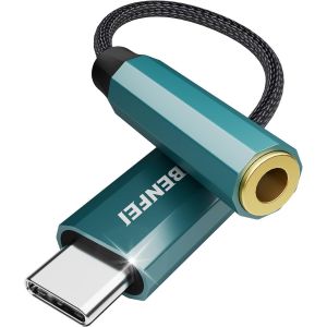 KALANKA-Adaptateur de Prise de Casque &agrave; 3.5mm avec chipset DAC, USB-C vers Casque Femelle 3,5 mm Compatible avec iPhone 15 Pro Max/15 Pro/15, Samsung Galaxy S24/S23/S22/S21 Ultra, iPad Pro, Pixel 8 - Neuf