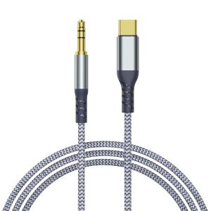 KALANKA-USB C vers c&acirc;ble auxiliaire 1.2M, USB type C vers c&acirc;ble jack 3.5mm audio auxiliaire pour iPhone 16/15 Pro Max iPad Hua-wei P70/P60/P50/P40 Galaxy S24/S23/S22 Pixel, Car Stereos - Neuf