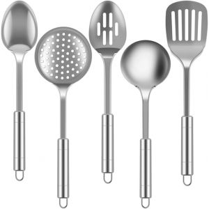 Kal-Ensemble D'ustensiles De Cuisine Cuillère À Soupe Vaisselle Outils De Cuisine 5 Pièces - Neuf