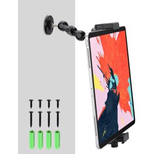Aluminium Support Tablette Mural, Support Mural iPad pour Voiture et Cuisine, Porte Tablette T&eacute;l&eacute;phone Mural pour iPad Mini, iPad Air, iPad Pro e iPhone 4,7-12,9 - Neuf