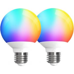 Kalanka-Globe Ampoule Connect&iquest;&iquest;E Alexa E27, Compatible Avec Alexa (Appareils Echo Requis), G80 6w Led Ampoule &iquest;&iquest; Couleur Changeante Blanc Chaud 2700k + Rgb (2 Pack) - Neuf