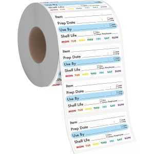 Lot De 300 Étiquettes Alimentaires Amovibles,Résistantes À L'eau,À L'huile,Aux Déchirures,Pour Congélateur Et Garde-Manger Avec Ligne De Perforation,Restaurant,Organisation De Stockage - Neuf