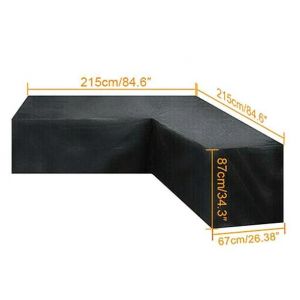 Housse Imperm&eacute;able D'angle En L Pour Canap&eacute; D'angle En Rotin De Jardin Ou De Terrasse, Id&eacute;ale Pour L'ext&eacute;rieur. - Neuf