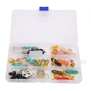 Lot De 40 Bijoux Pour Dreadlocks, Pendentifs Pour Cheveux, Styles Varies, En Cristal, Pour La Vie Quotidienne, Le Travail, Les Fetes - Neuf