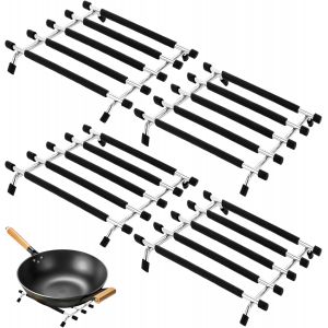 Subzonal-Lot De 4 Dessous De Plat En M&eacute;tal - 20 X 20 Cm - Protection Du Plan De Travail De Cuisine - En Acier Inoxydable - R&eacute;sistant &Agrave; La Chaleur - Pour Casserole, Po&ecirc;le - Neuf