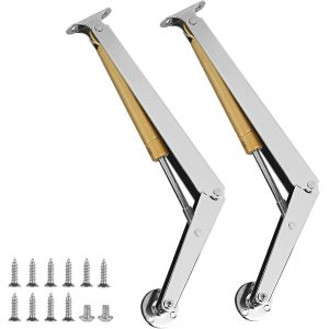 2 Pcs Verin Hydraulique Verin a Gaz Verin Meuble 150N/Pc Charniere, Gaz Ressorts Vérin Coffre Gaz Couvercle pour Portes d'Armoires Coffres à Jouets - Neuf