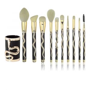 En Trois Dimensions En Forme De Serpent De 10 Pièces Brosse De Maquillage Jeu De L'imitation De Crin De Cheval Ombre À Paupières, Poudre De Maquillage Outils - Neuf