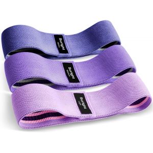 Elastic Fabric Bodybuilding Band,Elastic Band 3 Levels Of Strength,Elastic Sport For Yoga/Pilates/Fitness/Squats/Glute Bridge - Neuf