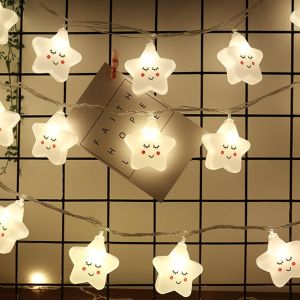 Jgd-Guirlande Lumineuse En Forme D'&eacute;toile, 1,5 M, 10 Led, Pour Chambre D'enfant, Fen&ecirc;tre, Jardin, Mariage, No&euml;l, F&ecirc;te, D&eacute;coration Int&eacute;rieure Et Ext&eacute;rieure, Blanche - Neuf