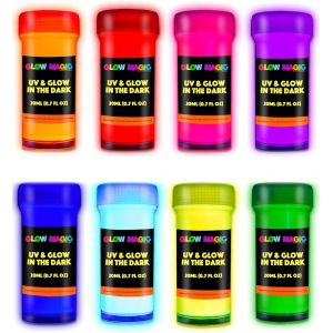 Chenquansarl-Lot De 8 Peintures Acryliques Fluorescentes Pour Fournitures De F&ecirc;te - Couleurs Vives - Neuf