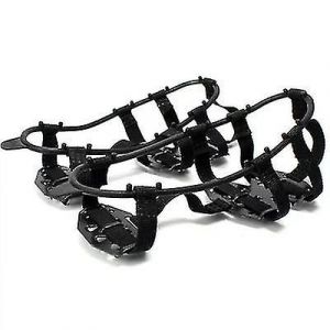 Pince Pour Chaussures Avec 24 Dents Housse De Chaussure Antidérapante Griffe De Neige Pour L¿Alpinisme (1 Paire, Noir) - Neuf