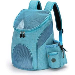&#34;Sac À Dos De Transport Pour Chien Chats Transporteur Pour Chats Porte Chiens Pour Petits Chiens Avec Coussin Amovible Pour Voyage Randonnée S Bleu-Ouragan X &#34; - Neuf