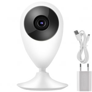 Camera de securite IP HD 720p, sans fil, Wi-Fi, vision nocturne infrarouge, detection de mouvement (UE 100-240 V) - Neuf
